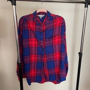 Old Navy red and blue flannel - XL